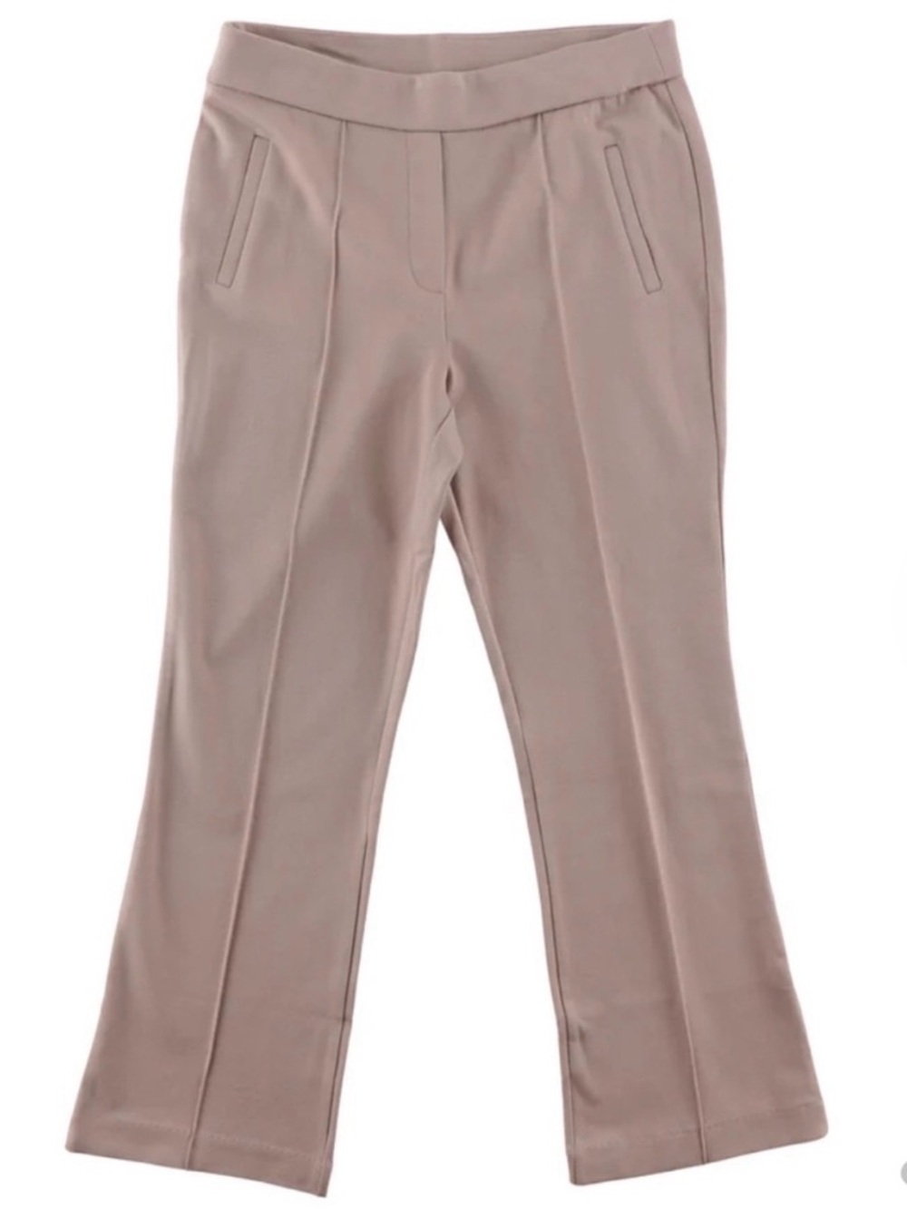 Lily Morgan Taupe Pull-On Dress Pants – Size M – Stretch Comfort Career Pants